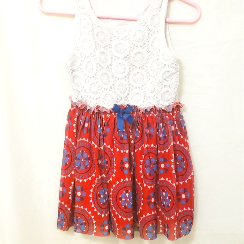Cute red,blue,white dress